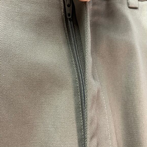 Axist Mens 33x30 Khaki No-Iron Premium Cotton Dress Pants Flat Front Pockets New - Picture 7 of 14